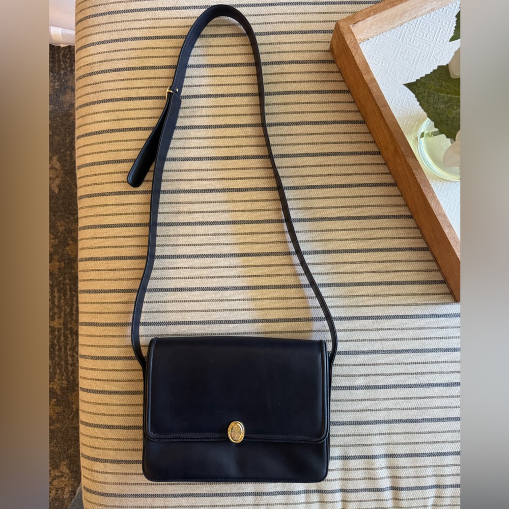Designer Bag - Mark Cross Leather Navy Crossbody Bag